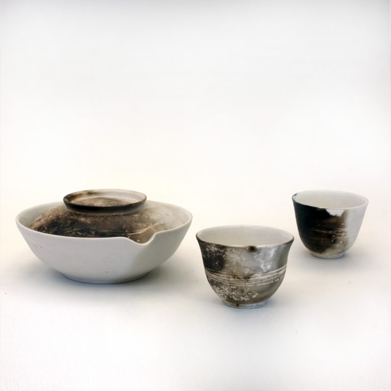 Translucent porcelain smoke fired with indigenous Fynbos